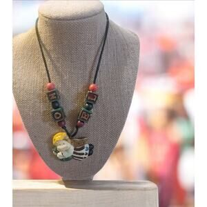 NOEL Angel Necklace on Cord Christmas